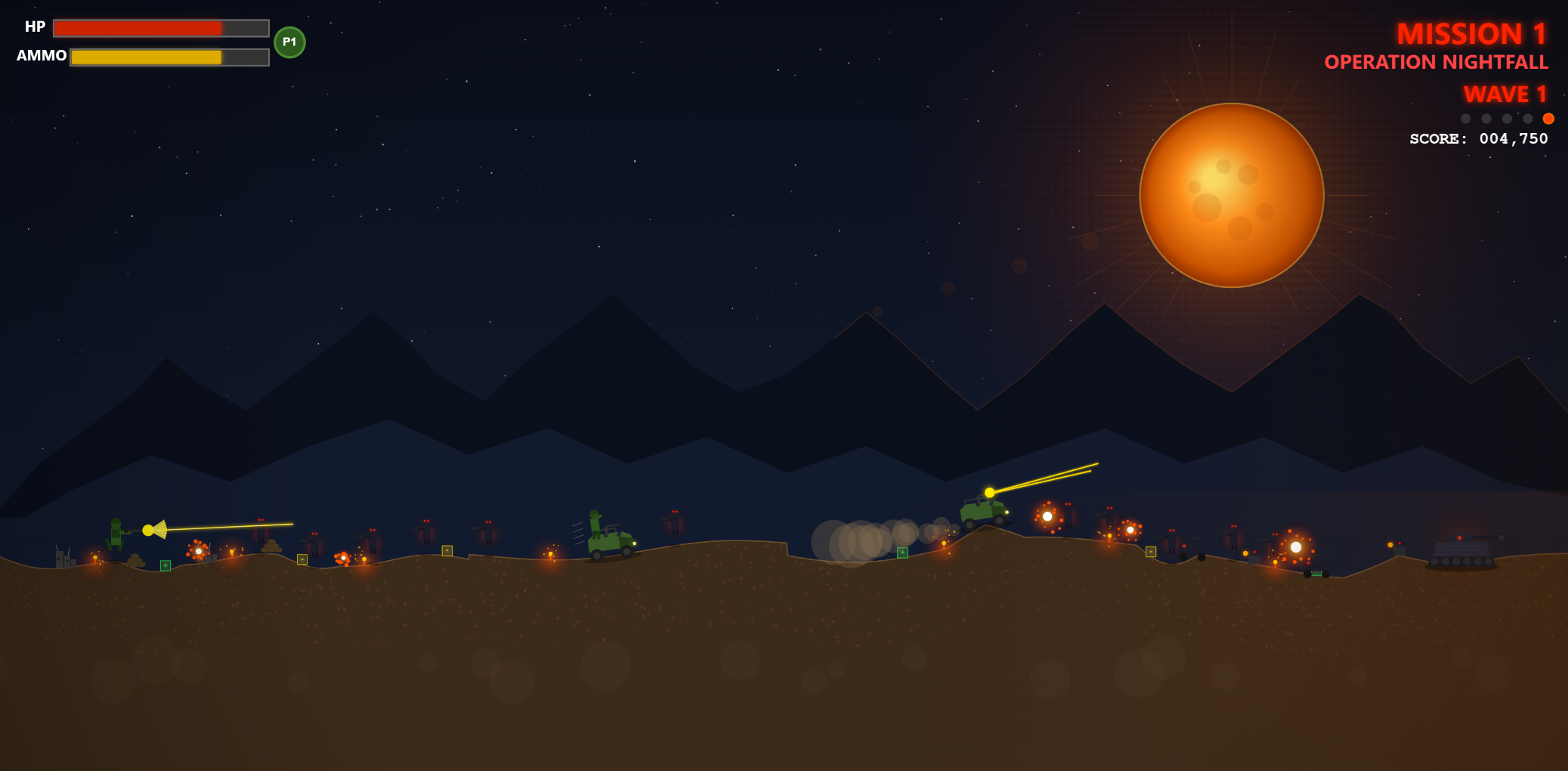 Shadow Extraction — 2D side-scrolling run-and-gun action